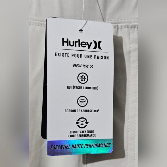 Hurley Mens block logo warp knit pant beige color XL NWT - Picture 5 of 5